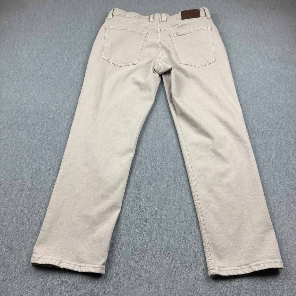 LL Bean Pants Mens 35x29‎ Beige Standard Fit Straight Leg Beanflex Classic Khaki